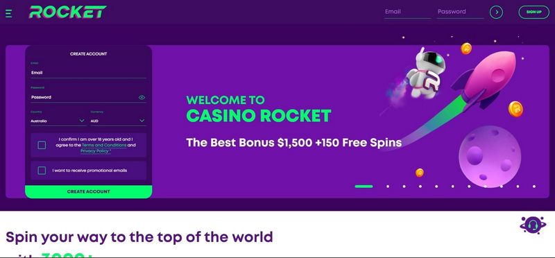 Casino Rocket review: As much as &euro;& euro; 1000 and 150 complimentary spins